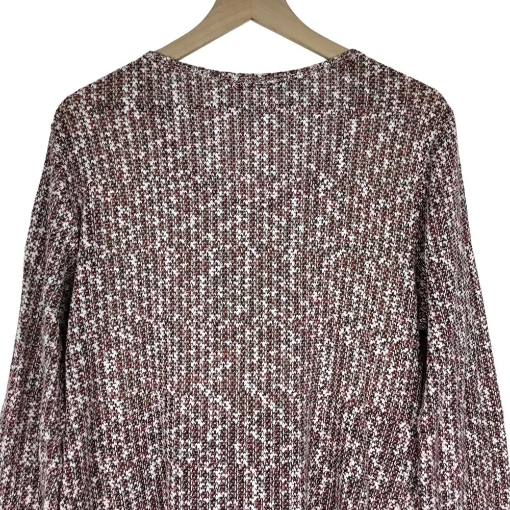 ONLY NINE Woman Top Sweater Blouse Woven Fringe Asymmetrical Trim Scoop Neck 2X - Picture 4 of 9